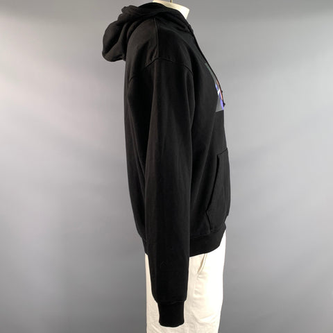 KITH Size L Black Graphic Cotton Hooded Sweatshirt