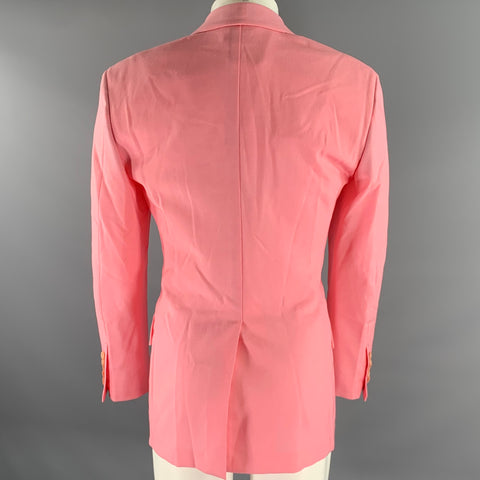 TOM FORD Size 36 Pink Mohair Wool Peak Lapel Sport Coat