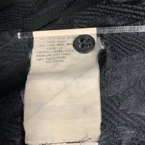 ARMANI COLLEZIONI Size 4 Black White Silk Wool Floral A-Line Below Knee Skirt