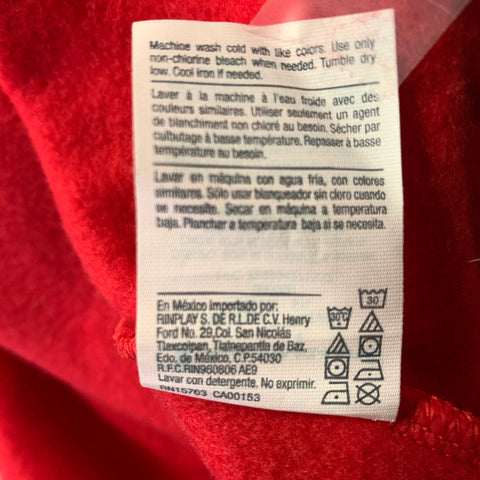 SUPREME Size L Red Logo Cotton Polyester Hooded Jacket