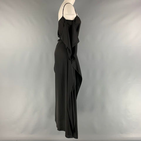 MAX AZRIA Size XS Black Belted Long Gown