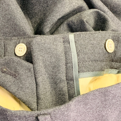 POLO by RALPH LAUREN Size 28 Grey Heather Flannel Pleated Dress Pants