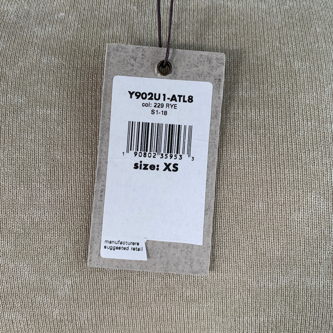 JOHN VARVATOS Size XS Green Sage Silk Cashmere Henley Pullover