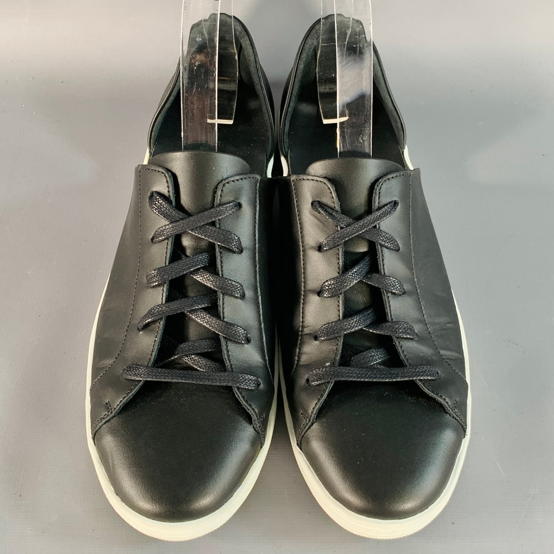 FREDA SALVADOR Size 9 Black Leather D'Orsay Sneakers