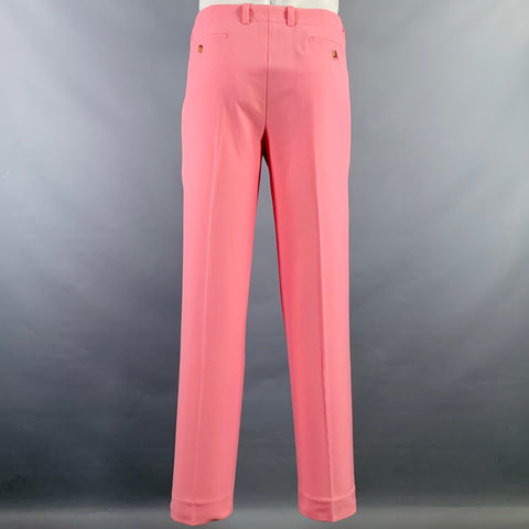 MR TURK Size 46 Pink Polyester Blend Notch Lapel Suit