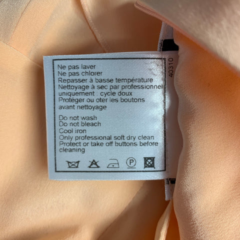 CHANEL Size 4 Orange Sorbet Silk Layered Skirt