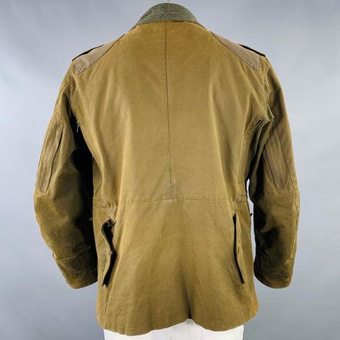 BARBOUR x TO KI TO Limited Edition Size XL Brown Waxed Cotton Large Pockets Jacket