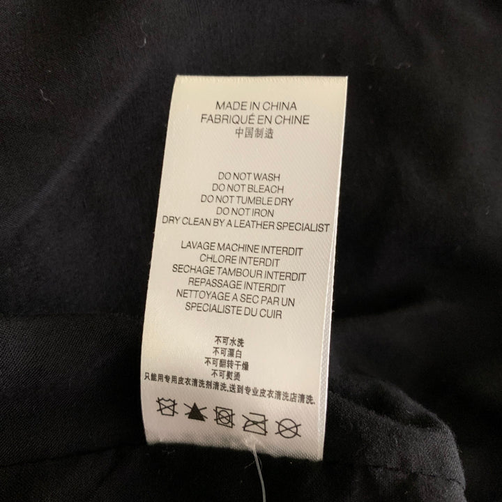 IRO Size M Beige Leather Motorcycle Jacket