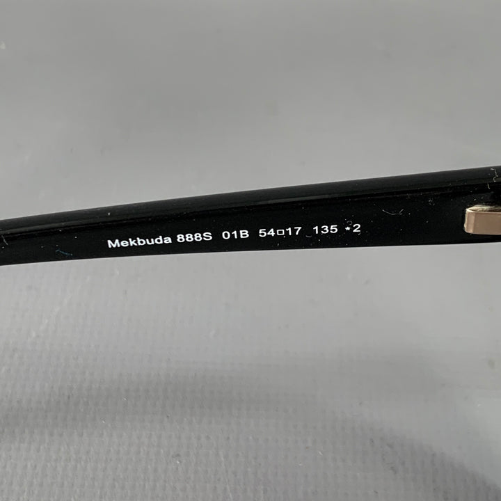 ROBERTO CAVALLI Mekbuda Black Rose Gold Acetate Metal Sunglasses