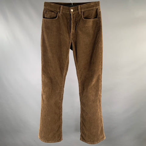 ACNE STUDIOS Taille 31 Pantalon décontracté coupe jean en velours côtelé marron coton/élasthanne