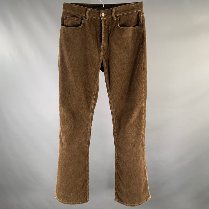 ACNE STUDIOS Size 31 Brown Corduroy Cotton / Elastane Jean Cut Casual Pants