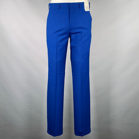 SAKS FIFTH AVENUE Size 38 Royal Blue Wool Notch Lapel Suit