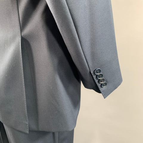 CANALI Chest Size 42 Navy Solid Wool Notch Lapel 36 29 Suit