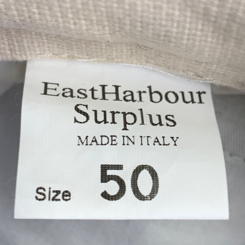 Pantalon de costume droit à devant plat en mélange de laine bleu marine EAST HARBOUR SURPLUS Taille 34