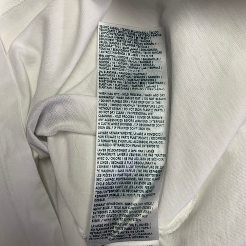 MAISON MARGIELA Size S White Black Graphic Cotton Long T-shirt