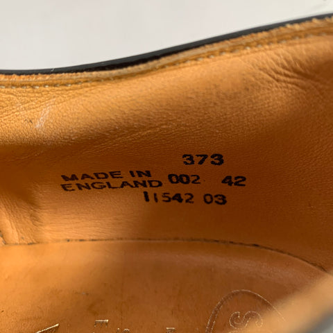 SOLOVAIR Size 9 Black Perforated Leather Wingtip Lace-Up Shoes