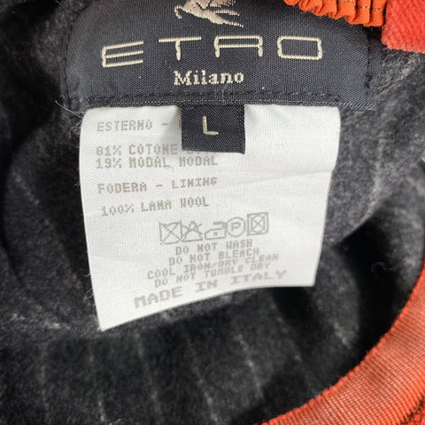 ETRO Orange Embroidered Cotton & Modal Hats