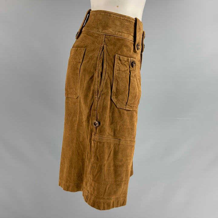 POLO by RALPH LAUREN Size 6 Brown Suede Cargo Shorts