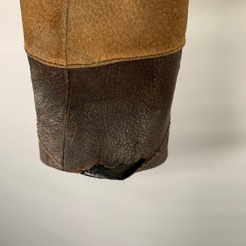 GUCCI TOM FORD Taille 38 Blouson Zippé en Cuir Marron Appliqué