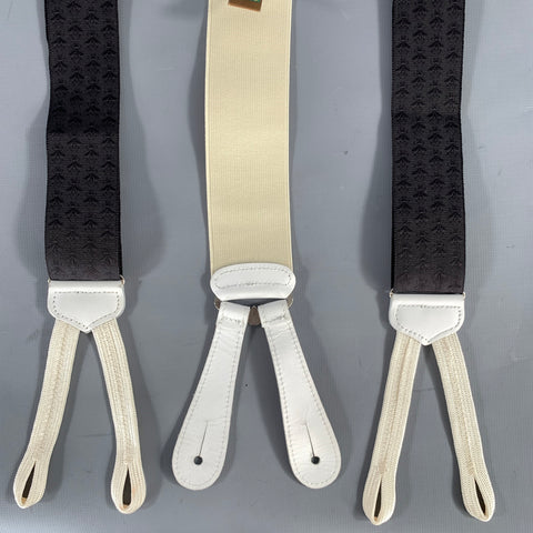 TRAFALGAR Black White Insect Suspenders