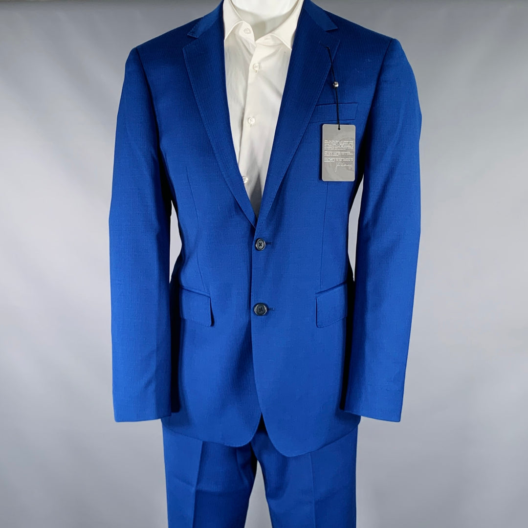 JOSEPH ABBOUD Size 40 Blue Wool Blend Single Breasted Suit
