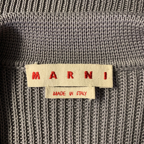 MARNI Size M Grey Yellow Knitted Polo