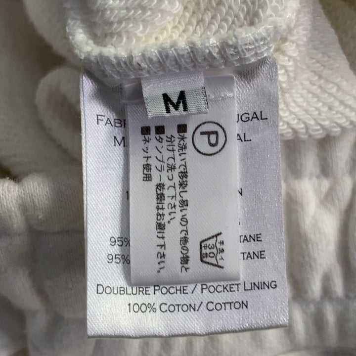 BALMAIN Size M White Cotton Drawstring Sweatpants Casual Pants