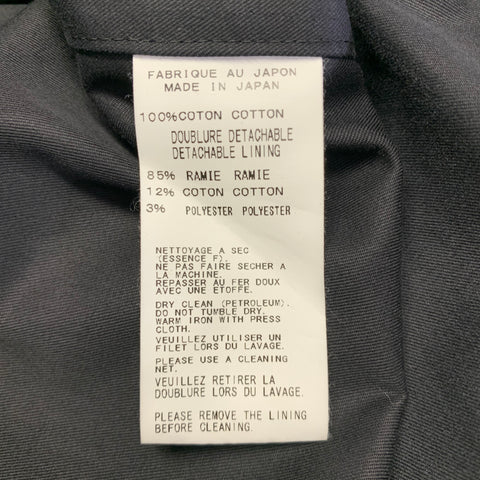 YOHJI YAMAMOTO Size S Black Cotton Notch Lapel Coat