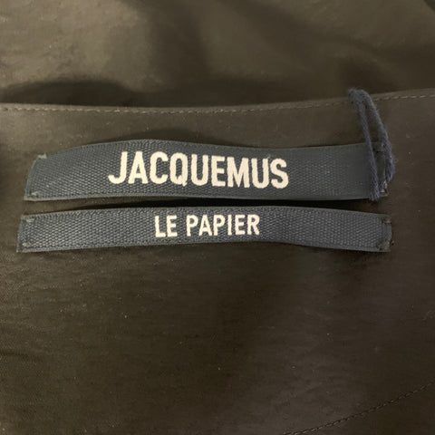 JACQUEMUS Size 00 Black Draped Dress