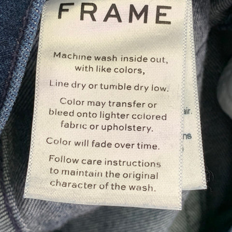 FRAME Size 29 Ethan Blue Wash Cotton Blend Skinny Distressed Jeans