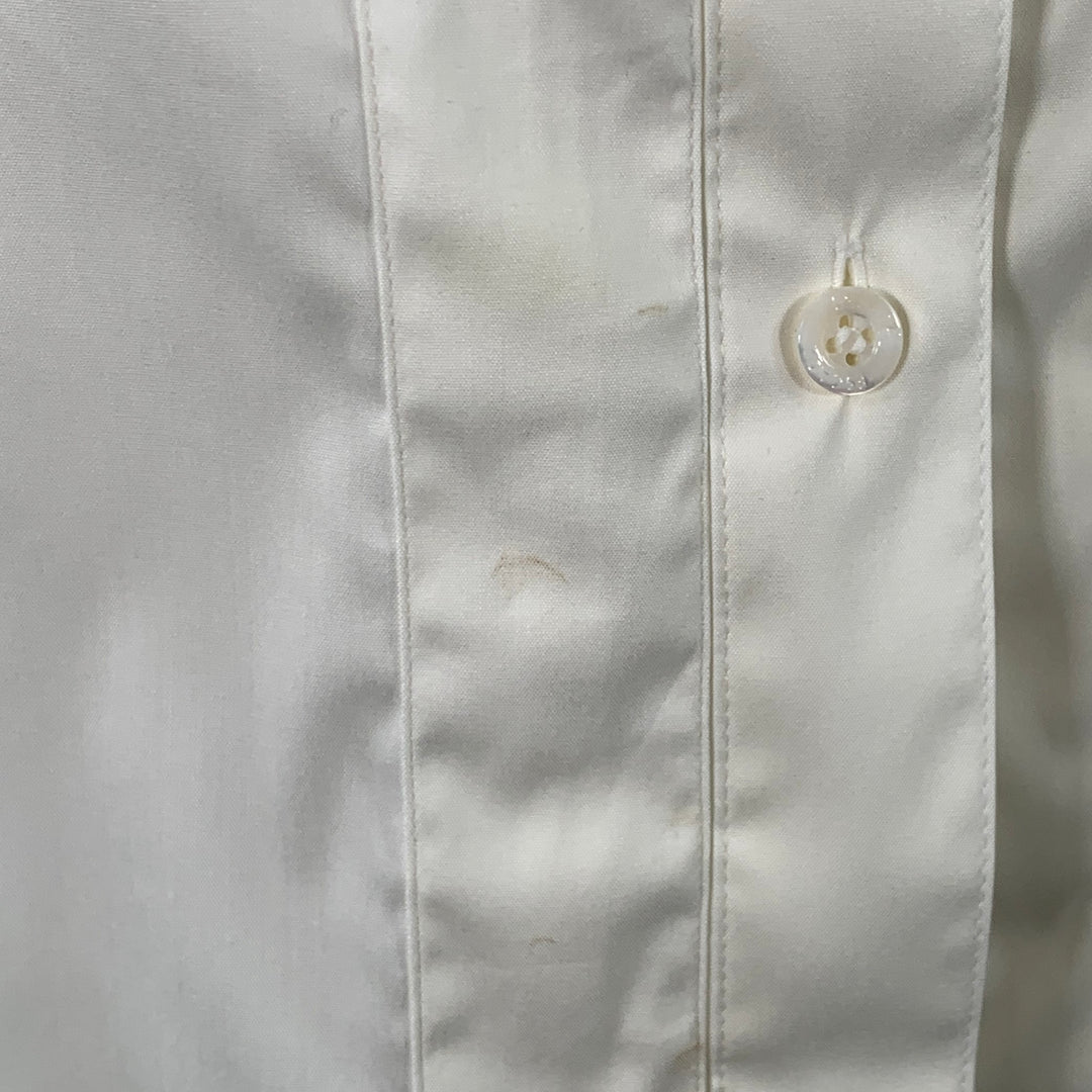 ESCADA Size XL Cream Cotton Blend Pleated Sleeveless Shirt