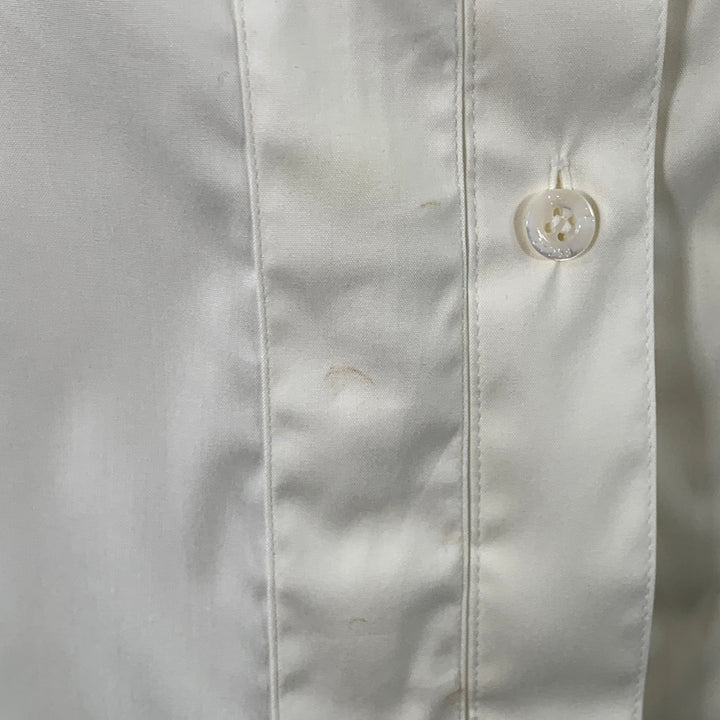 ESCADA Size XL Cream Cotton Blend Pleated Sleeveless Shirt