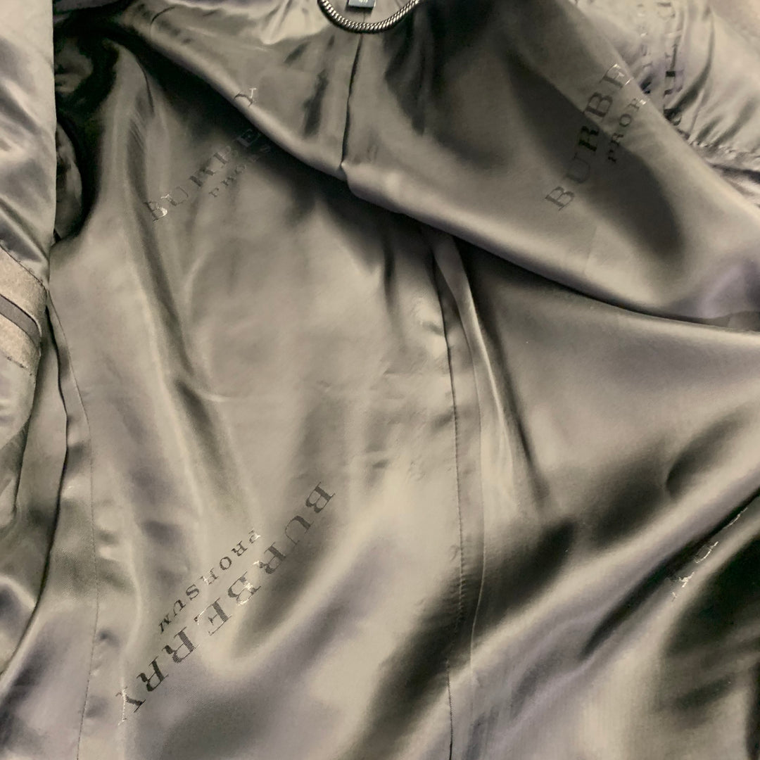 BURBERRY PRORSUM Size 38 Black Wool Mohair Silk Tuxedo Sport Coat