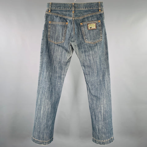 DOLCE & GABBANA Size 28 Blue Cotton Straight Jeans