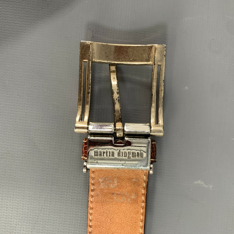 MARTIN DINGMAN Brown Lizard Belt