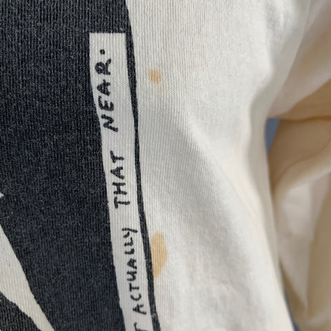 SAINT MXXXXXX Size L Cream Black Graphic Cotton Crew Neck Pullover