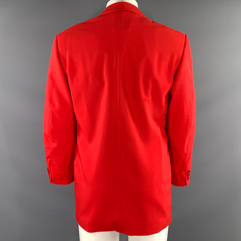 VERSACE Chest Size 38 Red Notch Lapel Sport Coat