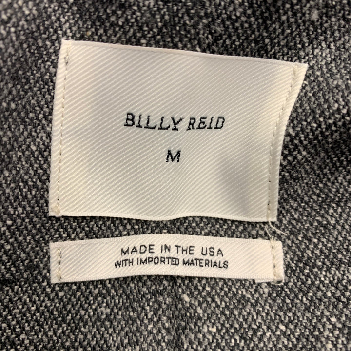 BILLY REID Size M Heather Grey Cotton Blend Notch Lapel Suit
