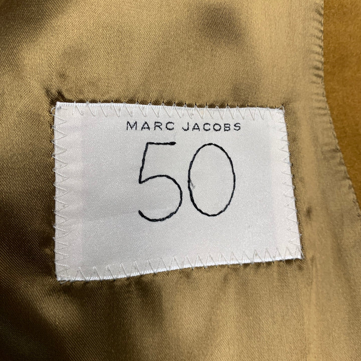 MARC JACOBS Size 40 Yellow Velvet Cotton Notch Lapel Sport Coat