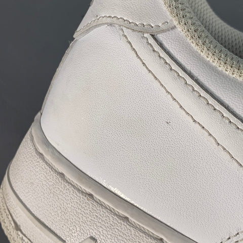 NIKE Size 10 White Leather Rubber Sole Platform Sneakers