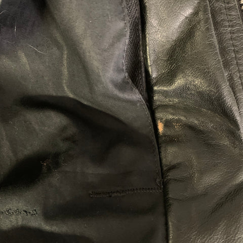 RICK OWENS Size 40 Black Leather Biker Zip Up Jacket