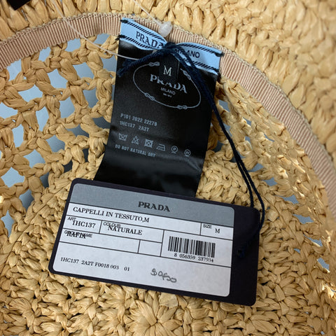 Chapeau bob PRADA taille M beige naturel en crochet de viscose