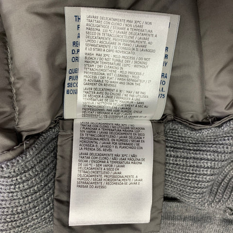 MONCLER Size XL Grey Knit Wool Acrylic Hooded Jacket