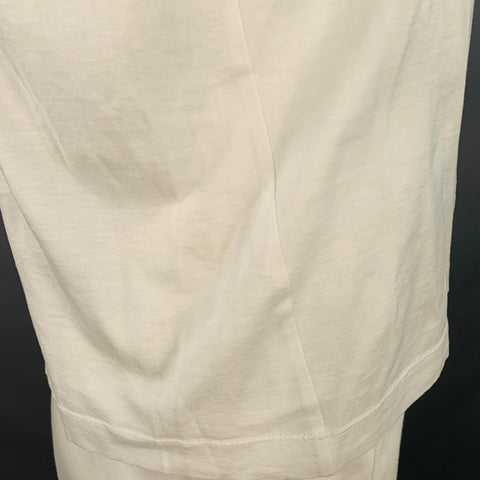 EMPORIO ARMANI Size XL White Black Grey Abstract Brushstroke Cotton Crew Neck T-shirt