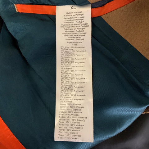 PS by PAUL SMITH Size XL Camel Wool Blend Notch Lapel Coat