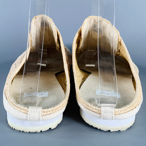 ONITSUKA TIGER Size 11 Mexico 66 Sabot Beige Cream Woven Jute Clog Sandals