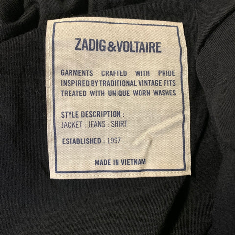 ZADIG & VOLTAIRE Size XS Gold Polyamide Metallic Zip Up Jacket
