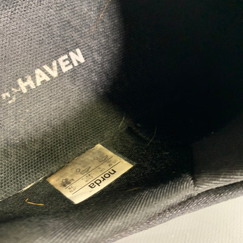 HAVEN Size 10 Black Grey Color Block Nylon Slip On Sneakers