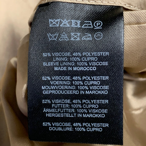 DRIES VAN NOTEN Veste de sport texturée en mélange de viscose, taille 38, couleur camel