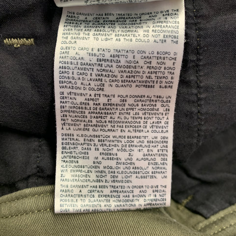 DIESEL Size 27 Khaki Cotton Blend Cargo Casual Pants
